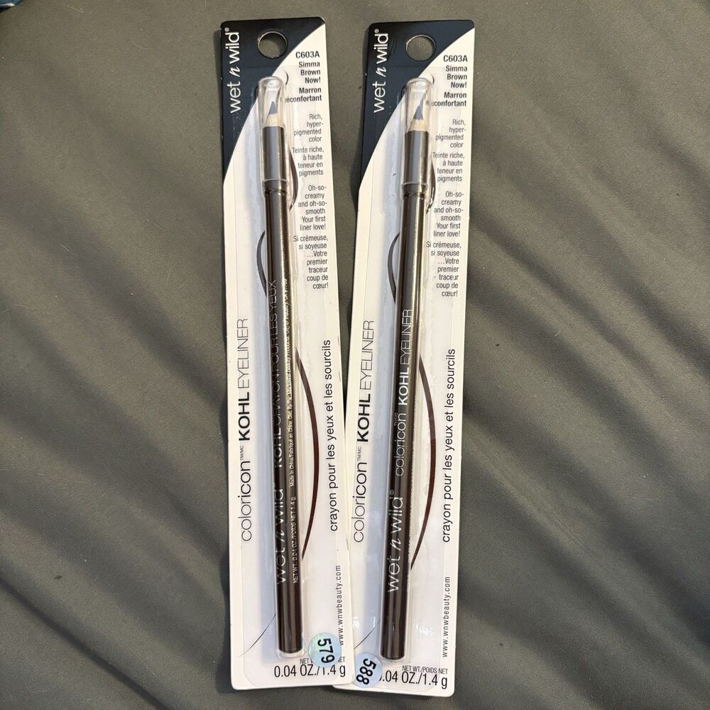 WET N WILD C603A Kohl Eyeliner Pencil (2) Simma Brown Now! 0.04 oz